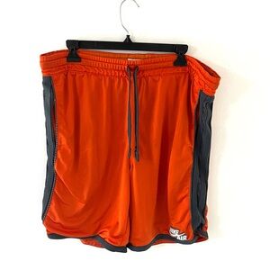 Nike Men's Orange and Gray Shorts, Size: Large